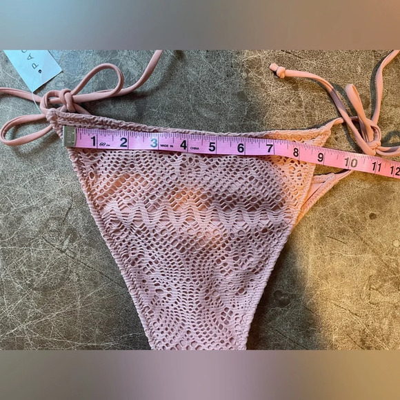 LA Hearts by PacSun Pink Crochet Bikini Bottom NWT - Picture 4 of 5